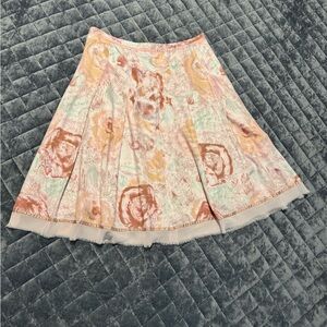 Anthropologie Odille Floral Skirt